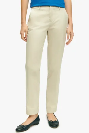 Brooks Brothers Pantalón Chino De Algodón Elástico Lavado En Prenda - Mujer Pantalones 0