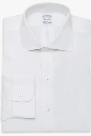 Brooks Brothers Camisa Regular Fit Non-iron De Algodón Elástico Con Cuello Ainsley - Hombre Camisas De Vestir 14h