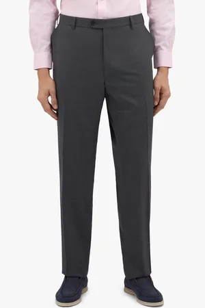 Brooks Brothers Pantalón Gris De Lana Virgen Elástica - Hombre Pantalones 30