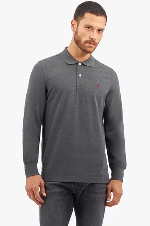 Brooks Brothers Polo De Algodón Elástico Color Carbón - Hombre Polos Y Camisetas Xxxl