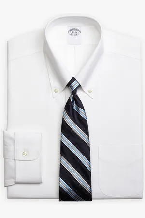 Brooks Brothers Camisa De Vestir Blanca De Corte Clásico Non-iron En Algodón Supima Elástico Con Cuello Button Down - Hombre Camisas De Vestir 16