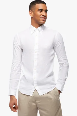 Brooks Brothers Camisa Informal Corte Slim Milano De Lino - Hombre Camisetas Deportivas Xxl