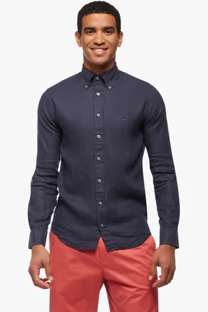 Brooks Brothers Camisa Informal Corte Slim Milano De Lino - Hombre Camisetas Deportivas M