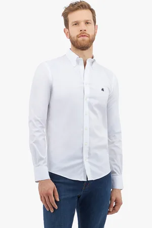 Brooks Brothers Camisa De Corte Slim Non-iron De Algodón Elástico Con Cuello Button-down - Hombre Camisetas Deportivas Xs