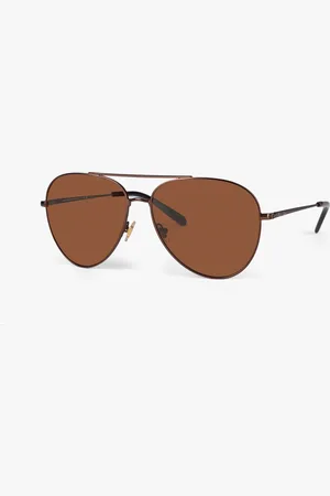 Brooks Brothers Gafas De Sol De Estilo Aviador De Color Camel - Hombre Gafas De Sol One Size