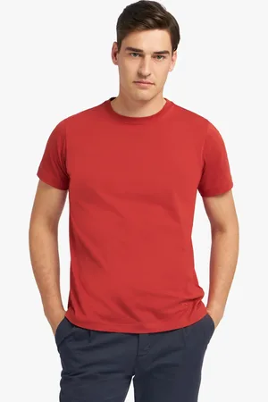 Brooks Brothers Camiseta Roja De Algodón Con Cuello Redondo - Hombre Polos Y Camisetas Xs