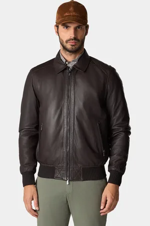 Brooks Brothers Chaqueta Bomber De Cuero - Hombre Chaquetas Y Abrigos Xs