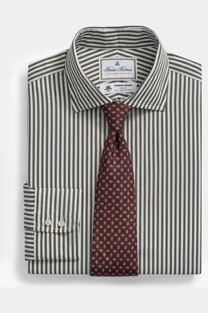 Brooks Brothers Camisa De Vestir Thomas Mason A Rayas De Corte Regular Con Cuello Abierto Inglés - Hombre Camisas De Vestir 14h