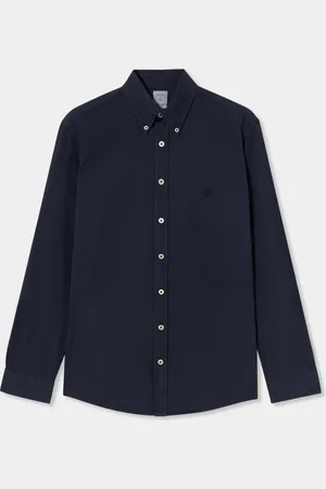 Brooks Brothers Camisa De Algodón Teñida En Prenda De Corte Slim Con Cuello Button-down - Hombre Camisetas Deportivas Xs