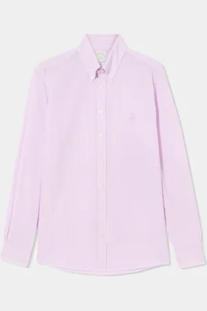 Brooks Brothers Camisa De Lino A Rayas De Corte Slim Con Cuello Button-down Seersucker - Hombre Camisetas Deportivas Xs