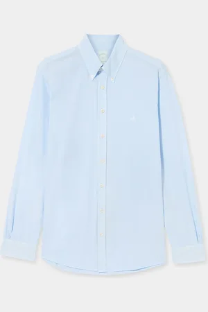 Brooks Brothers Camisa De Algodón Teñida En Prenda De Corte Slim Con Cuello Button-down - Hombre Camisetas Deportivas Xs
