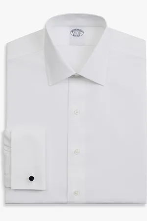 Brooks Brothers Camisa De Vestir Blanca De Corte Regular Non-iron En Algodón Elástico Con Cuello Ainsley - Hombre Camisas De Vestir 15