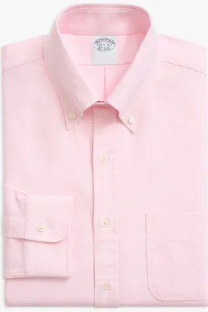 Brooks Brothers Camisa De Vestir Rosa De Corte Slim Non-iron En Algodón Oxford Con Cuello Button Down - Hombre Camisas De Vestir 14h