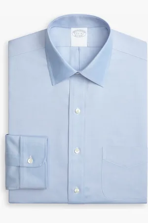 Brooks Brothers Camisa De Vestir De Corte Regular Non-iron En Algodón Elástico Con Cuello Ainsley - Hombre Camisas De Vestir 15h