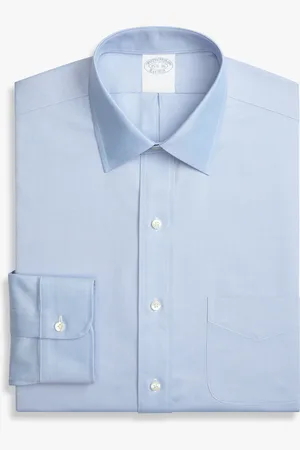 Brooks Brothers Camisa De Vestir De Corte Slim Non-iron En Algodón Elástico Con Cuello Ainsley - Hombre Camisas De Vestir 16h