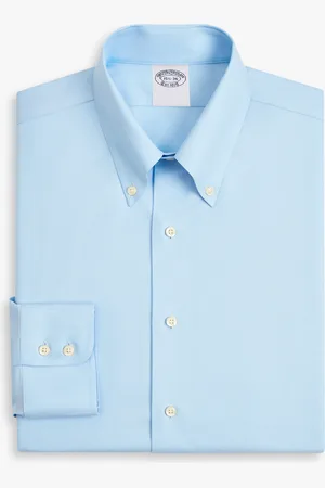 Brooks Brothers Camisa De Vestir De Corte Regular Non-iron En Sarga De Algodón Supima Elástico Con Cuello Button Down - Hombre Camisas De Vestir 17h