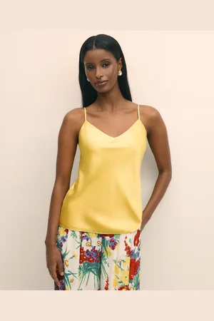 Brooks Brothers Top De Seda Charmeuse Con Cuello En V - Mujer Tops Y Polos L