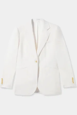 Brooks Brothers Blazer De Lino Irlandés De Un Solo Botón - Mujer Chaquetas Xxs