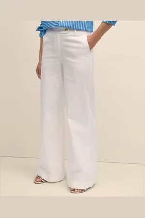 Brooks Brothers Pantalón De Pierna Ancha De Twill De Algodón - Mujer Pantalones 6