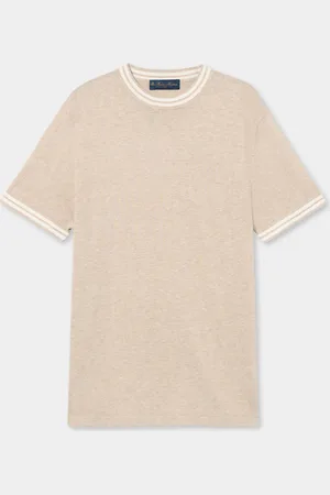 Brooks Brothers Camiseta De Algodón Y Lino Orgánico - Hombre Prendas De Punto Xs