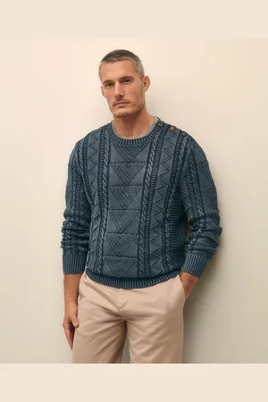 Brooks Brothers Camiseta De Algodón Con Botones De Cuerno Y Cuello Redondo - Hombre Prendas De Punto Xxl