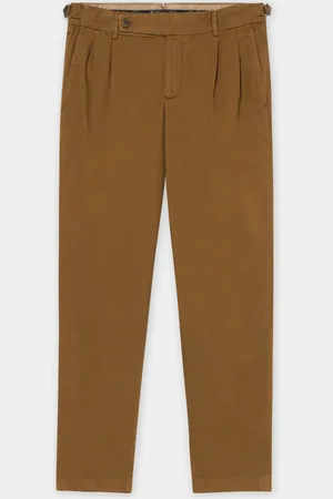 Brooks Brothers Pantalón De Gabardina De Algodón Con Pliegues - Hombre Pantalones 28