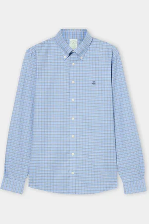Brooks Brothers Camisa De Corte Slim De Golden Fleece A Cuadros Con Cuello Button-down - Hombre Camisetas Deportivas Xl