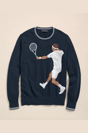 Brooks Brothers Suéter De Algodón Para Jugador De Tenis - Hombre Prendas De Punto L