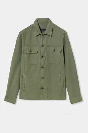 Brooks Brothers Camisa Chaqueta Utilitaria De Algodón Slub - Hombre Chaquetas Y Abrigos Xs