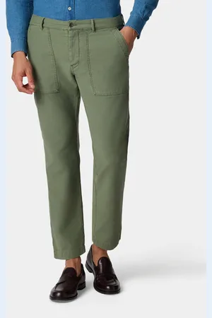 Brooks Brothers Pantalón De Gabardina De Algodón Chino De Fatiga - Hombre Pantalones 28