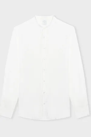 Brooks Brothers Camisa De Lino Con Cuello De Pie De Corte Slim - Hombre Camisetas Deportivas Xs