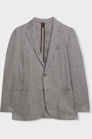 Brooks Brothers Blazer De Lino Con Diseño De Espiga - Hombre Chaquetas 36