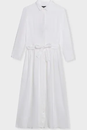 Brooks Brothers Vestido Camisa De Lino Con Cinturón - Mujer Vestidos Y Faldas Xxs