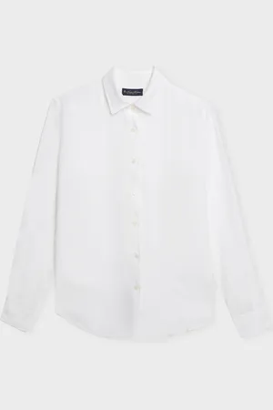 Brooks Brothers Camisa De Lino De Corte Relajado Diseño Masculino - Mujer Camisas Xxs