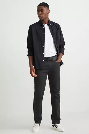 C&A Hombre Rectos - Straight jeans-LYCRA®-con algodón reciclado, , Talla: W28 L32