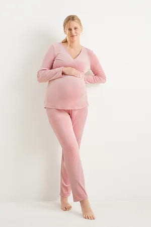 Pijama Corto Lactancia/Premama Tirantes Mujer Lunares Puntilla