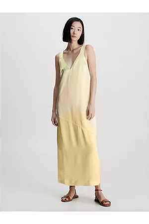 Calvin Klein Mujer Midi - Vestido lencero midi slim