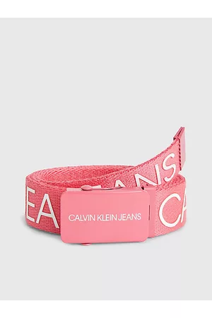 Calvin Klein Niñas Accesorios - Cinturón infantil de lona con logo