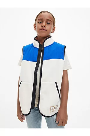 Calvin Klein Niños Abrigos y Chaquetas - Chaleco con cremallera color block de felpa