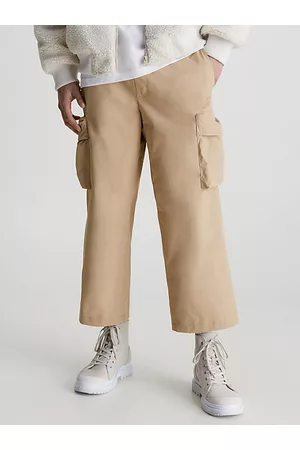 Calvin Klein Hombre Cargo - Pantalón cargo cropped ancho reciclado
