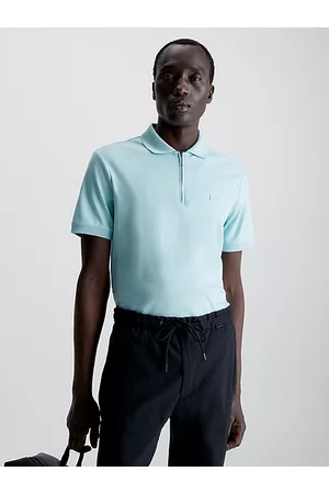 Calvin Klein Hombre Polos - Polo con cremallera