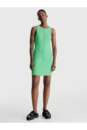 Calvin Klein Mujer Mini y ajustados - Minivestido con cremallera de canalé
