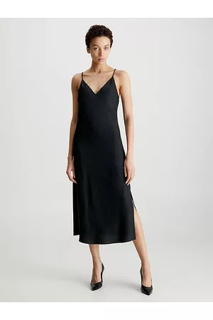 Calvin Klein Mujer Midi - Vestido lencero midi slim