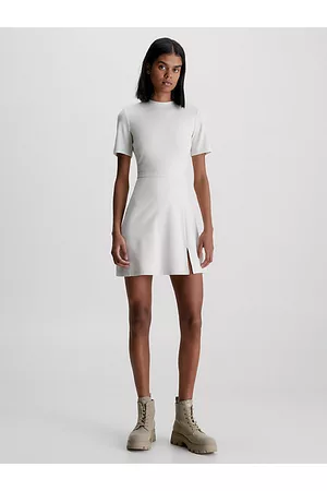 Calvin Klein Mujer De punto - Vestido de punto milano con logo Tape