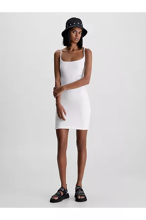 Calvin Klein Mujer Faldas - Minivestido slim de rizo