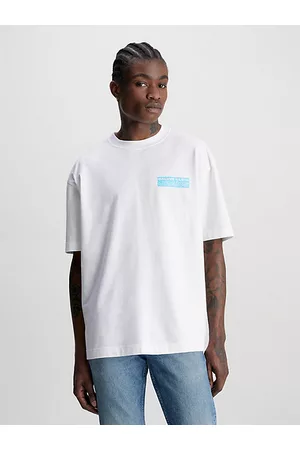 Calvin Klein Hombre Oversize - Camiseta oversize con logo en la parte trasera
