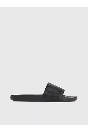 Calvin Klein Mujer Playeras - Chanclas con logo de materiales reciclados