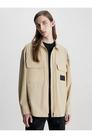Calvin Klein Hombre De entretiempo - Sobrecamisa oversized con cremallera