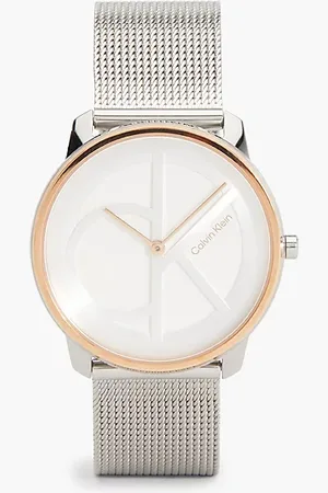 Calvin Klein Reloj con pulsera de malla y logo monograma