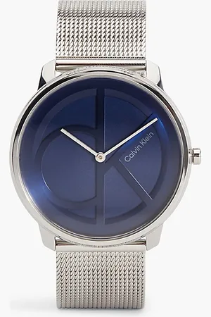 Calvin Klein Reloj con pulsera de malla y logo monograma